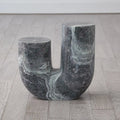 GLOBAL VIEWS MARBLE TUBE TABLE - Side