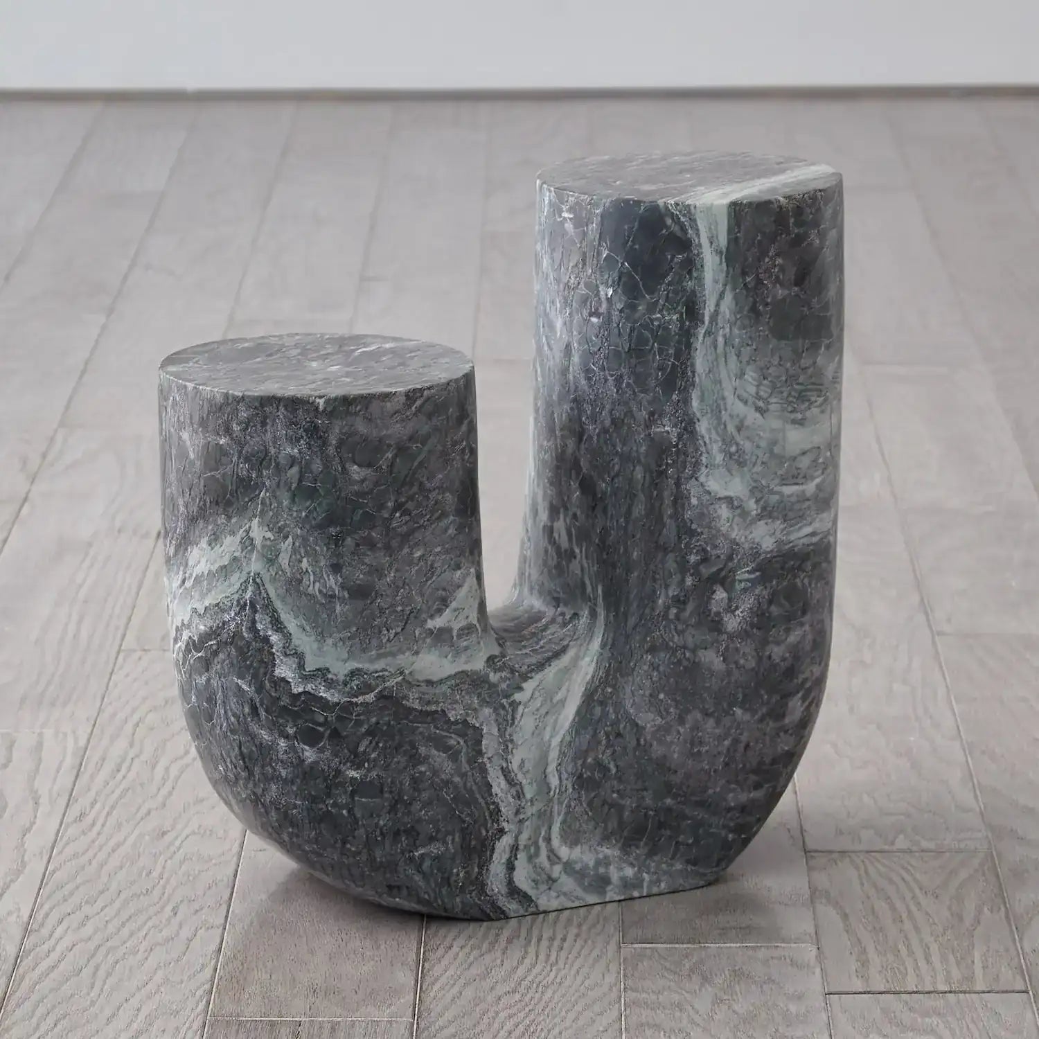 GLOBAL VIEWS MARBLE TUBE TABLE - Side