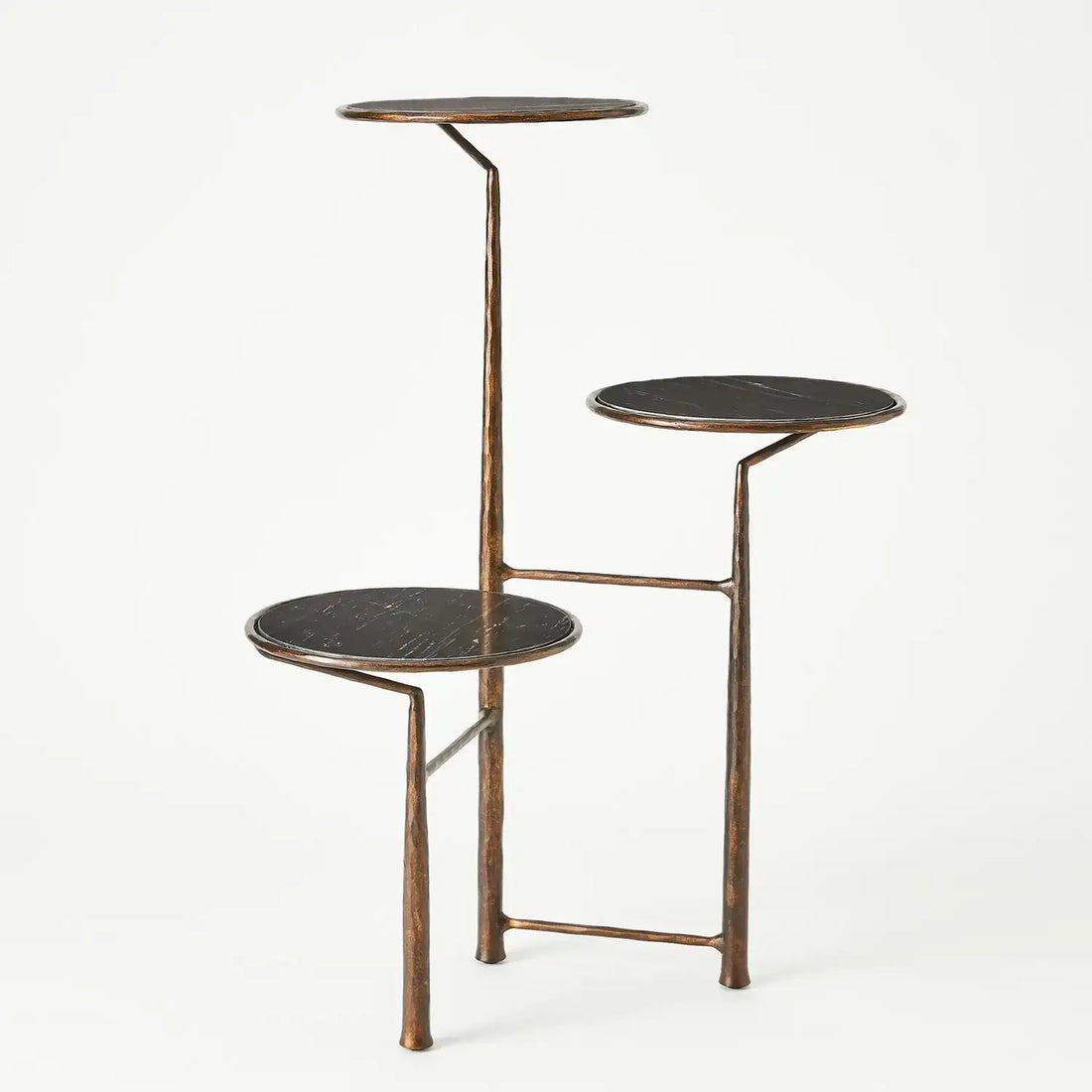 GLOBAL VIEWS UNITY PEDESTAL W/BLACK MARBLE - Decorative Accents