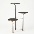 GLOBAL VIEWS UNITY PEDESTAL W/BLACK MARBLE - Decorative Accents
