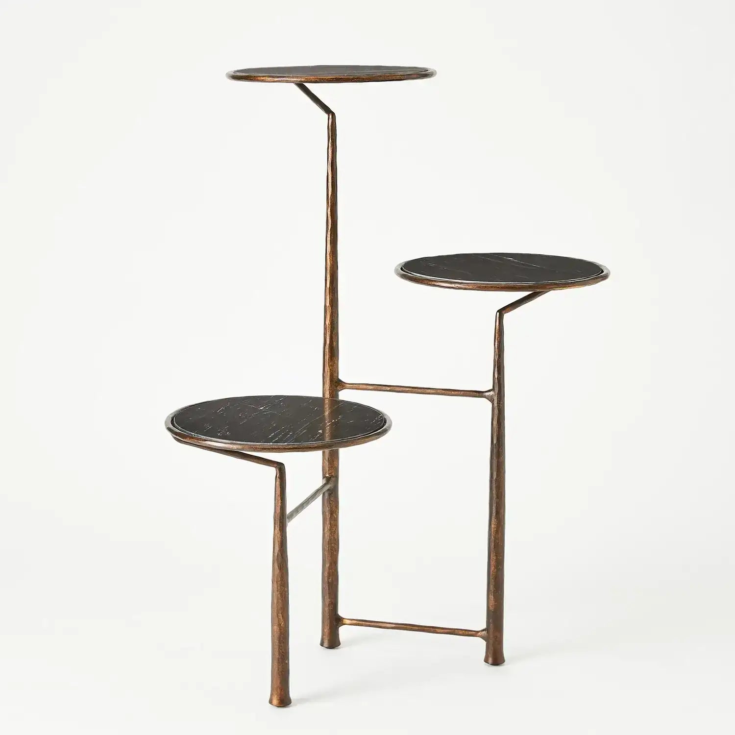 GLOBAL VIEWS UNITY PEDESTAL W/BLACK MARBLE - Decorative Accents