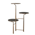 GLOBAL VIEWS UNITY PEDESTAL W/BLACK MARBLE - Decorative Accents