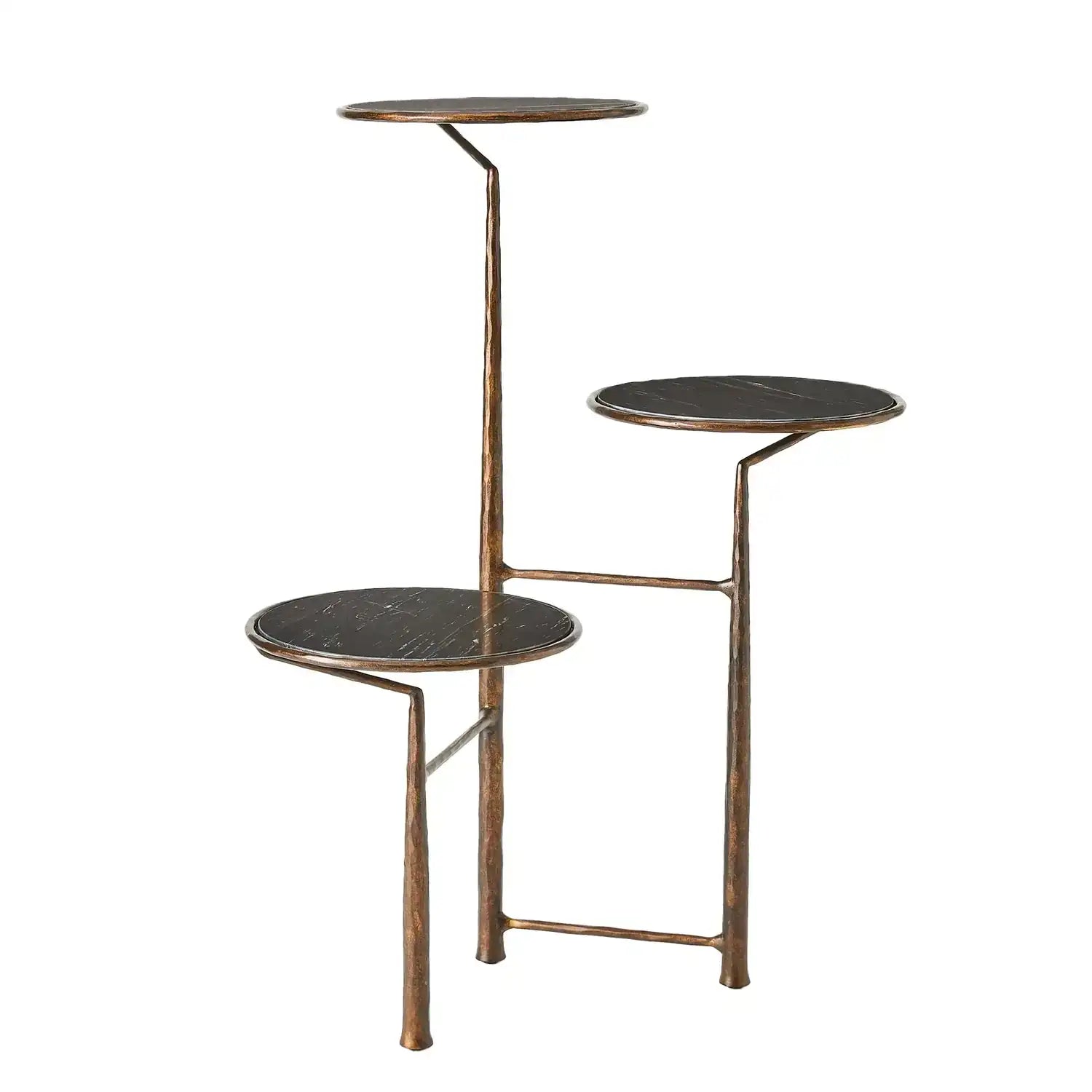 GLOBAL VIEWS UNITY PEDESTAL W/BLACK MARBLE - Decorative Accents