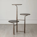 GLOBAL VIEWS UNITY PEDESTAL W/BLACK MARBLE - Decorative Accents