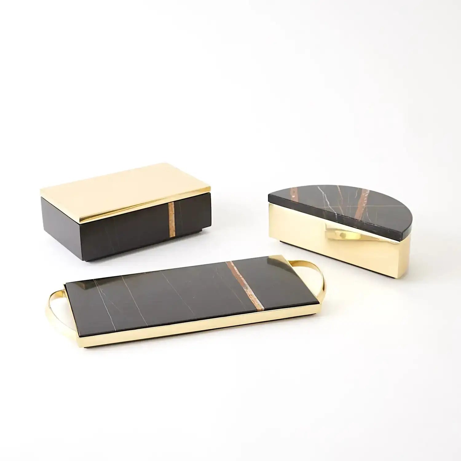 GLOBAL VIEWS COSMOPOLITAN CRESCENT BOX - Decorative Accents