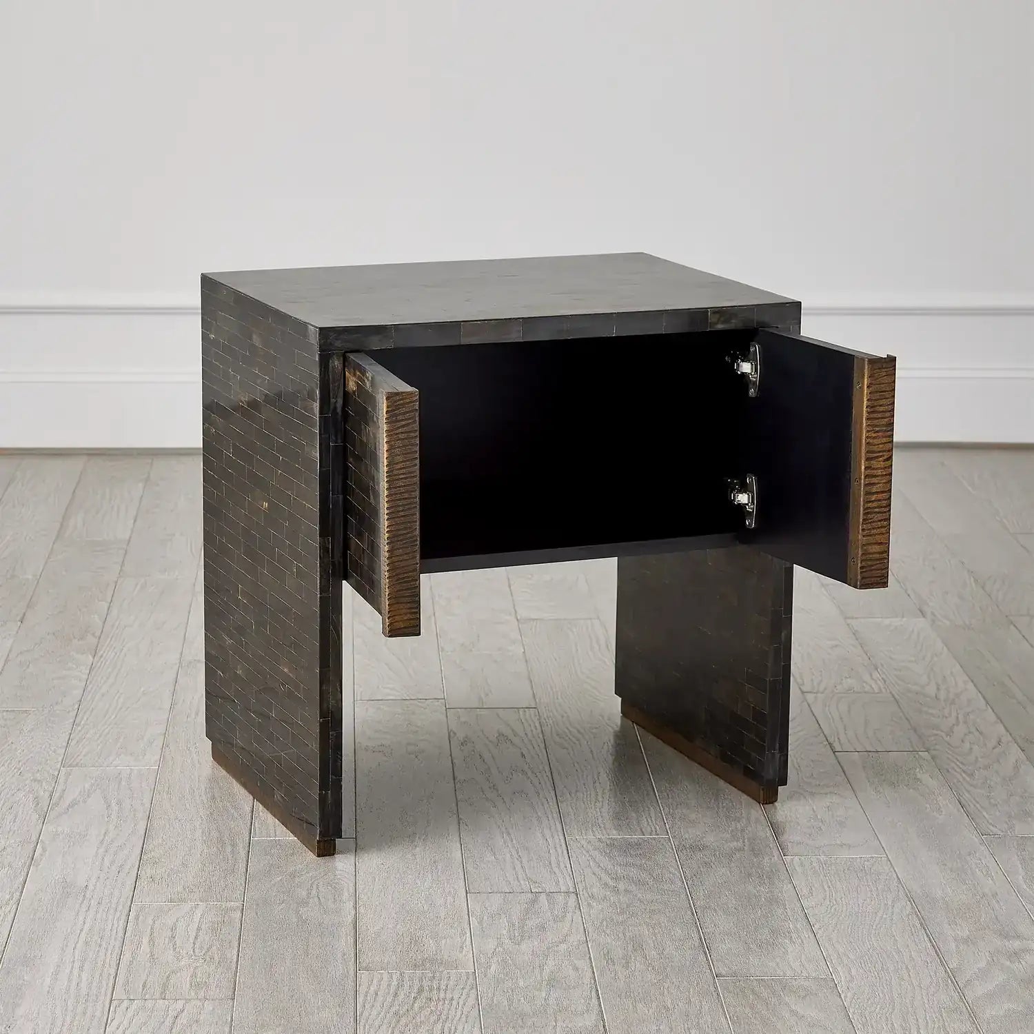 GLOBAL VIEWS HORN INLAY BEDSIDE TABLE - Cabinets & Bar
