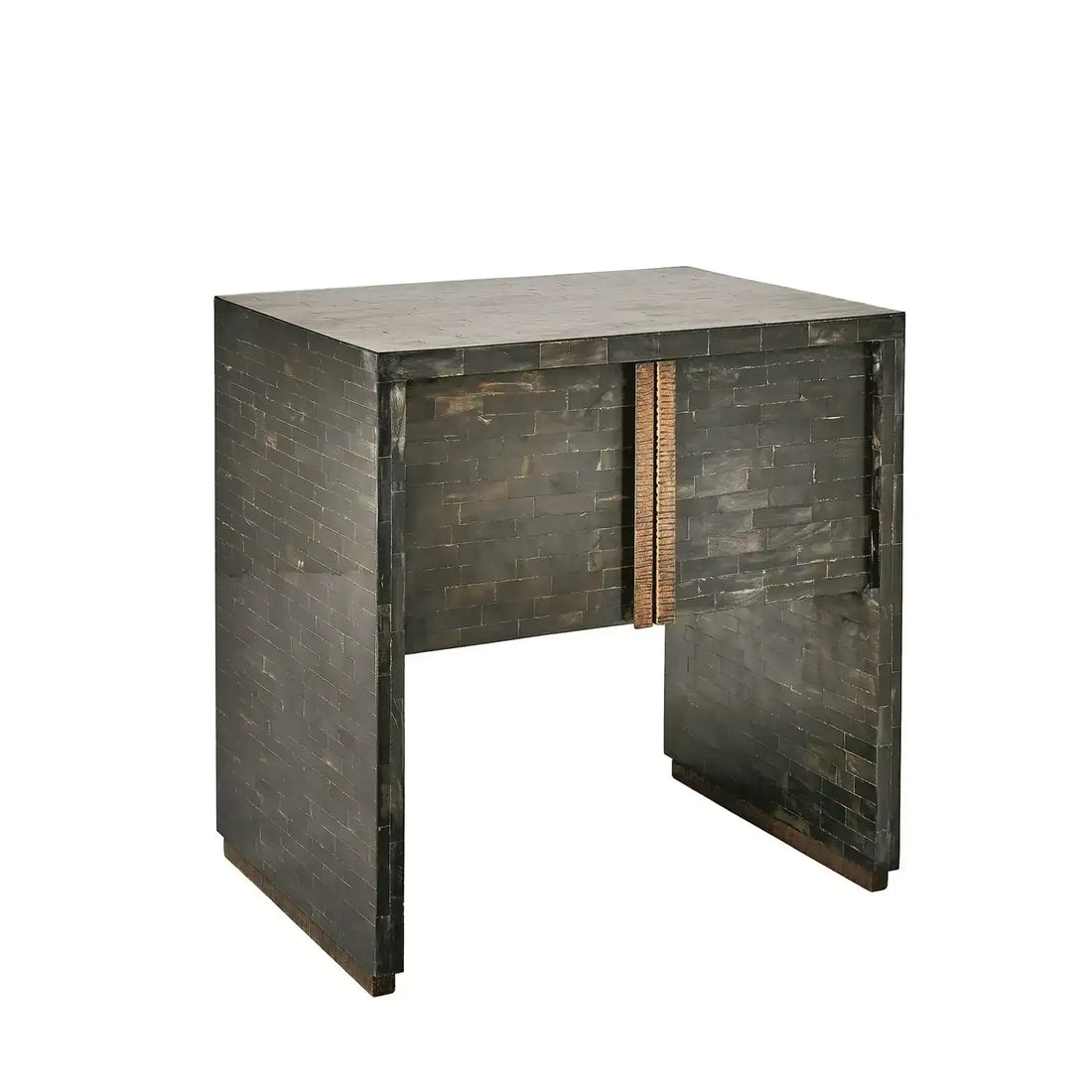 GLOBAL VIEWS HORN INLAY BEDSIDE TABLE - Cabinets & Bar