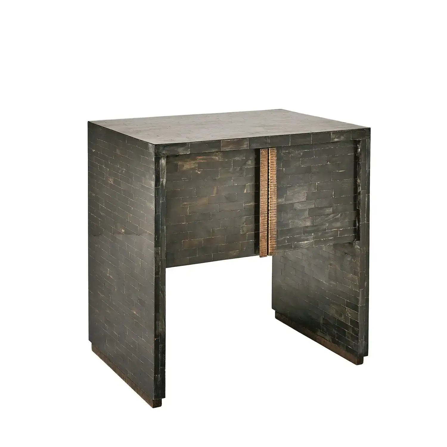 GLOBAL VIEWS HORN INLAY BEDSIDE TABLE - Cabinets & Bar