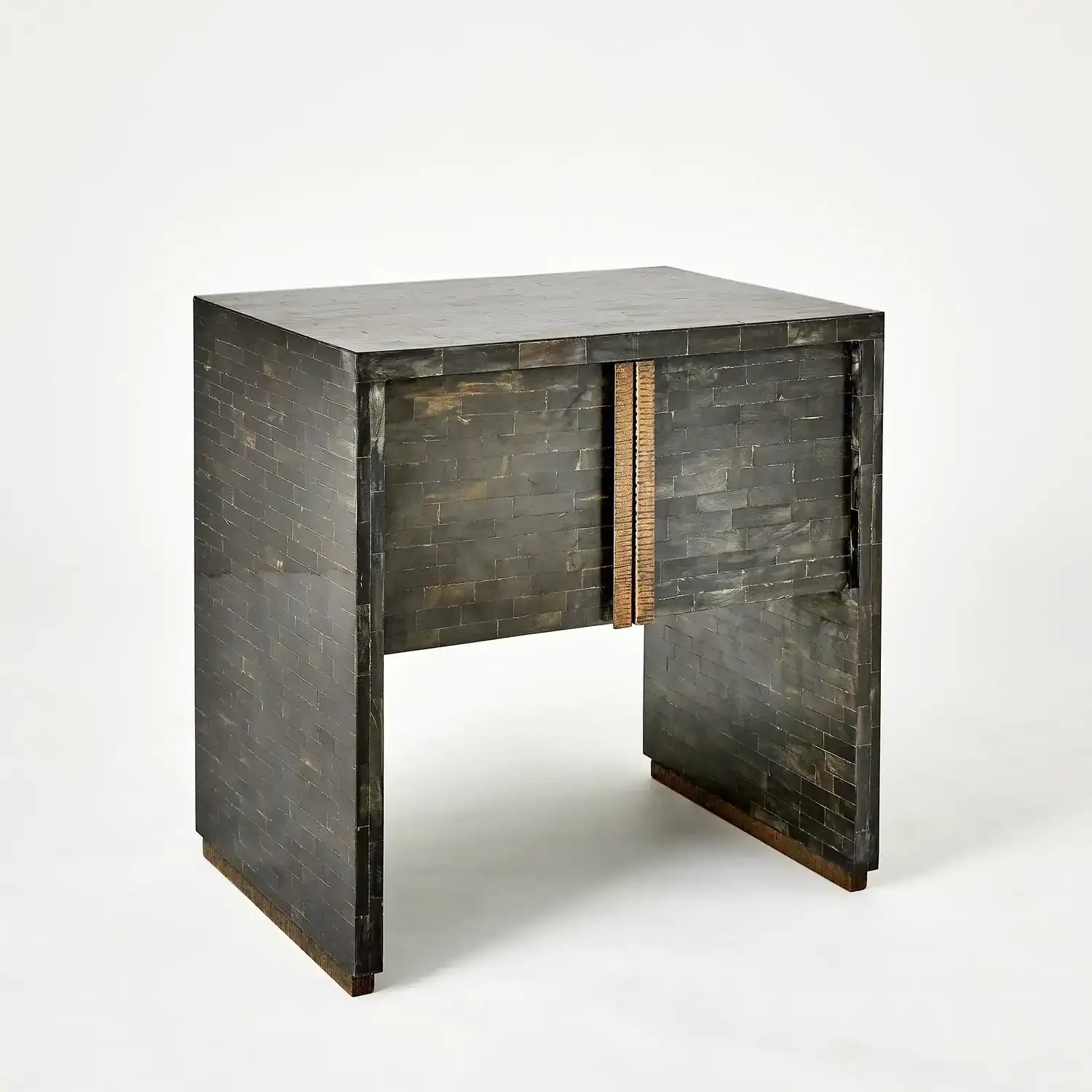 GLOBAL VIEWS HORN INLAY BEDSIDE TABLE - Cabinets & Bar