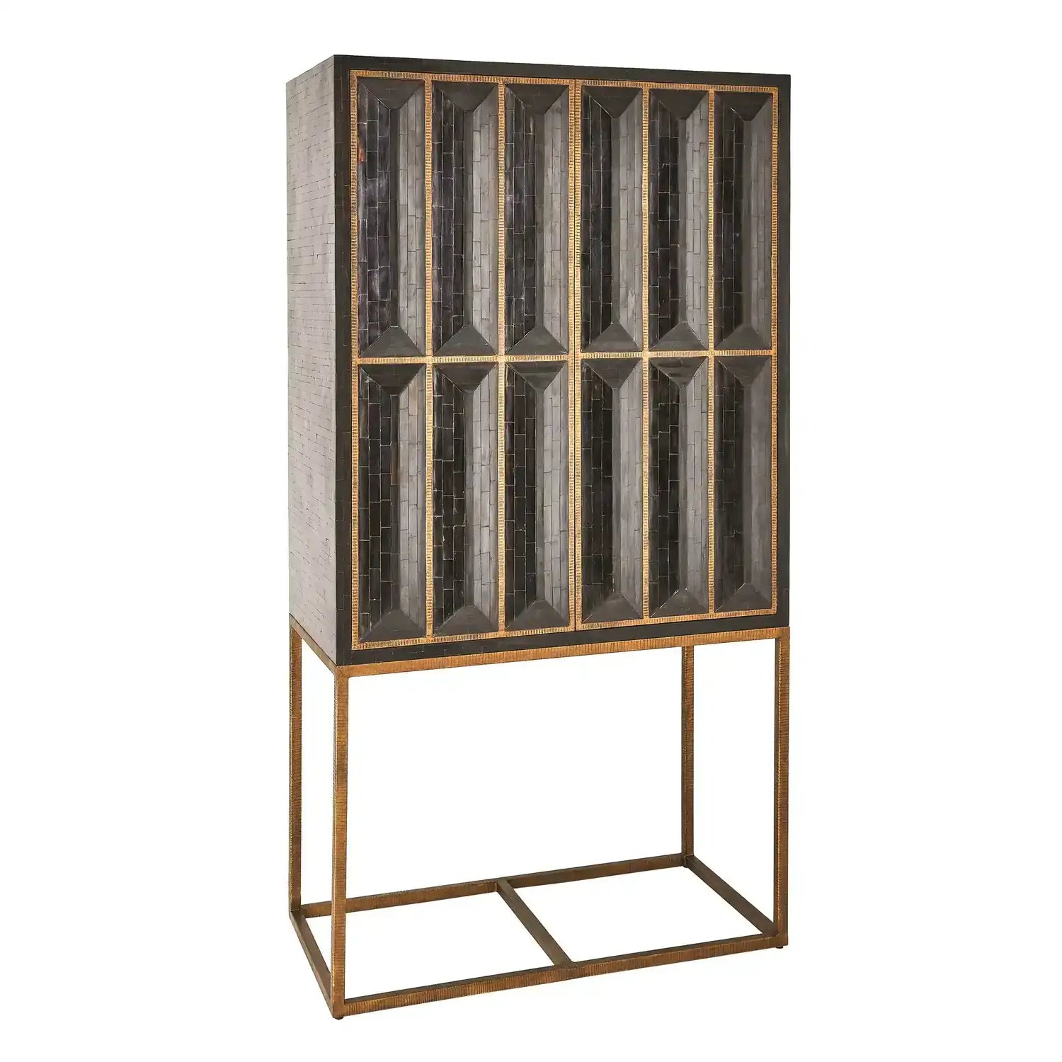 GLOBAL VIEWS HORN INLAY BAR CABINET - Cabinets & Bar