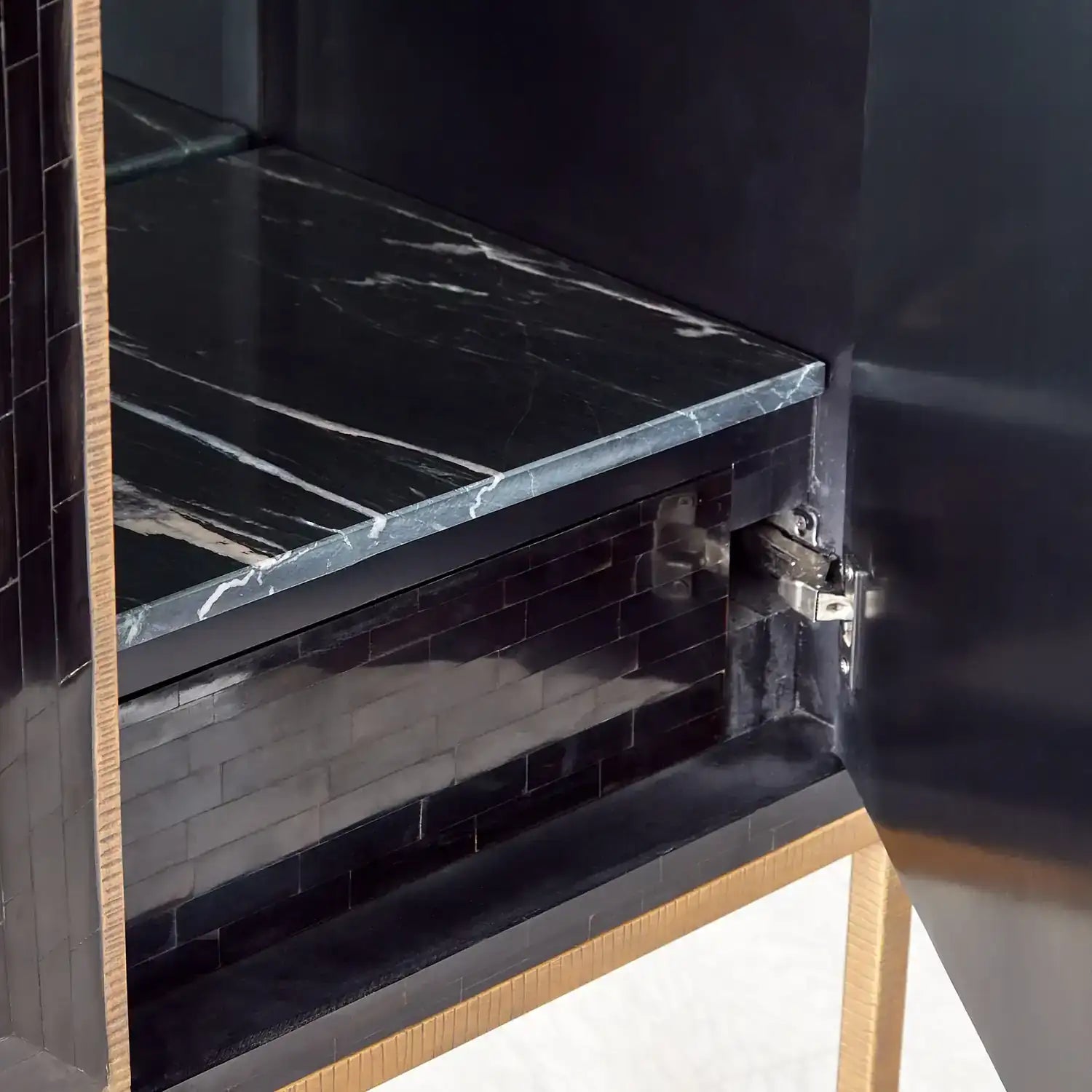 GLOBAL VIEWS HORN INLAY BAR CABINET - Cabinets & Bar