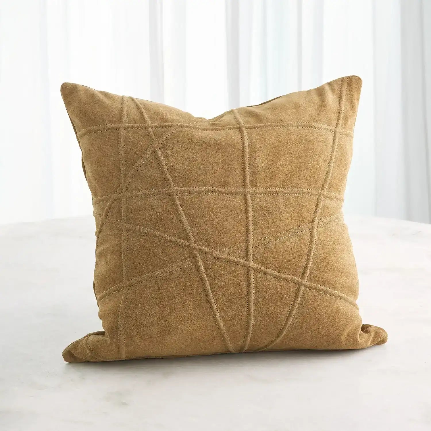 GLOBAL VIEWS CROSSROADS SUEDE PILLOW - Decorative Accents