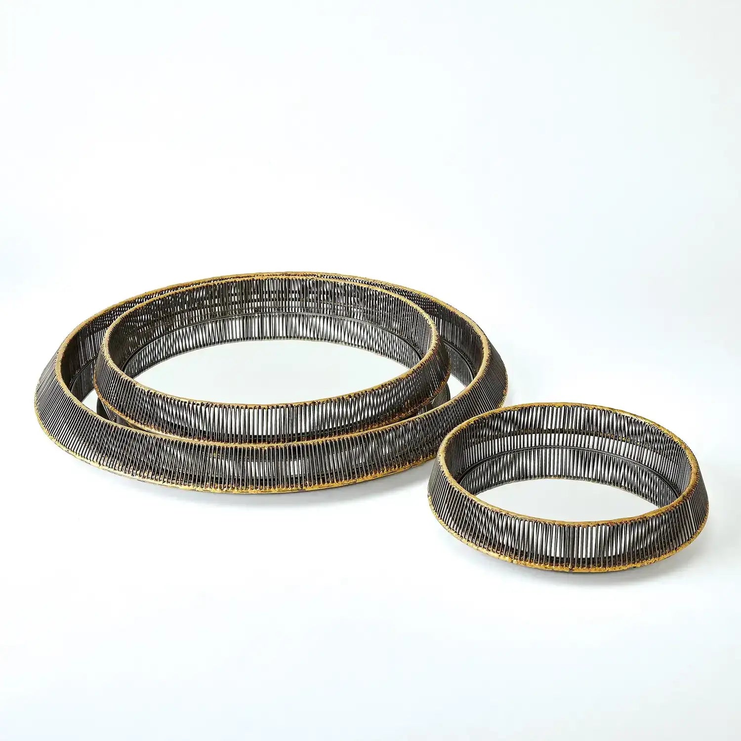 GLOBAL VIEWS WHIPPED WIRE TRAY/MIRROR - Decorative Accents
