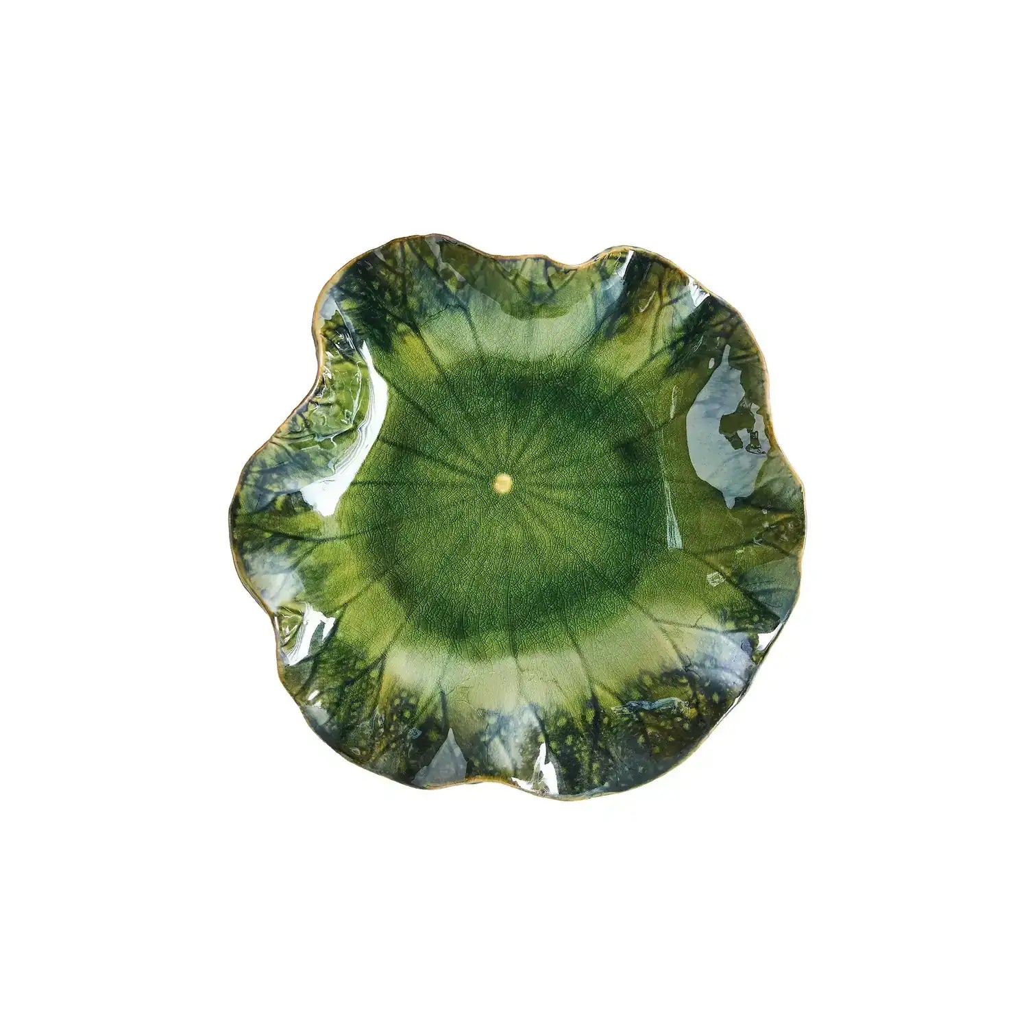 GLOBAL VIEWS FREE FORMED LILY PLATE - Decorative Accents