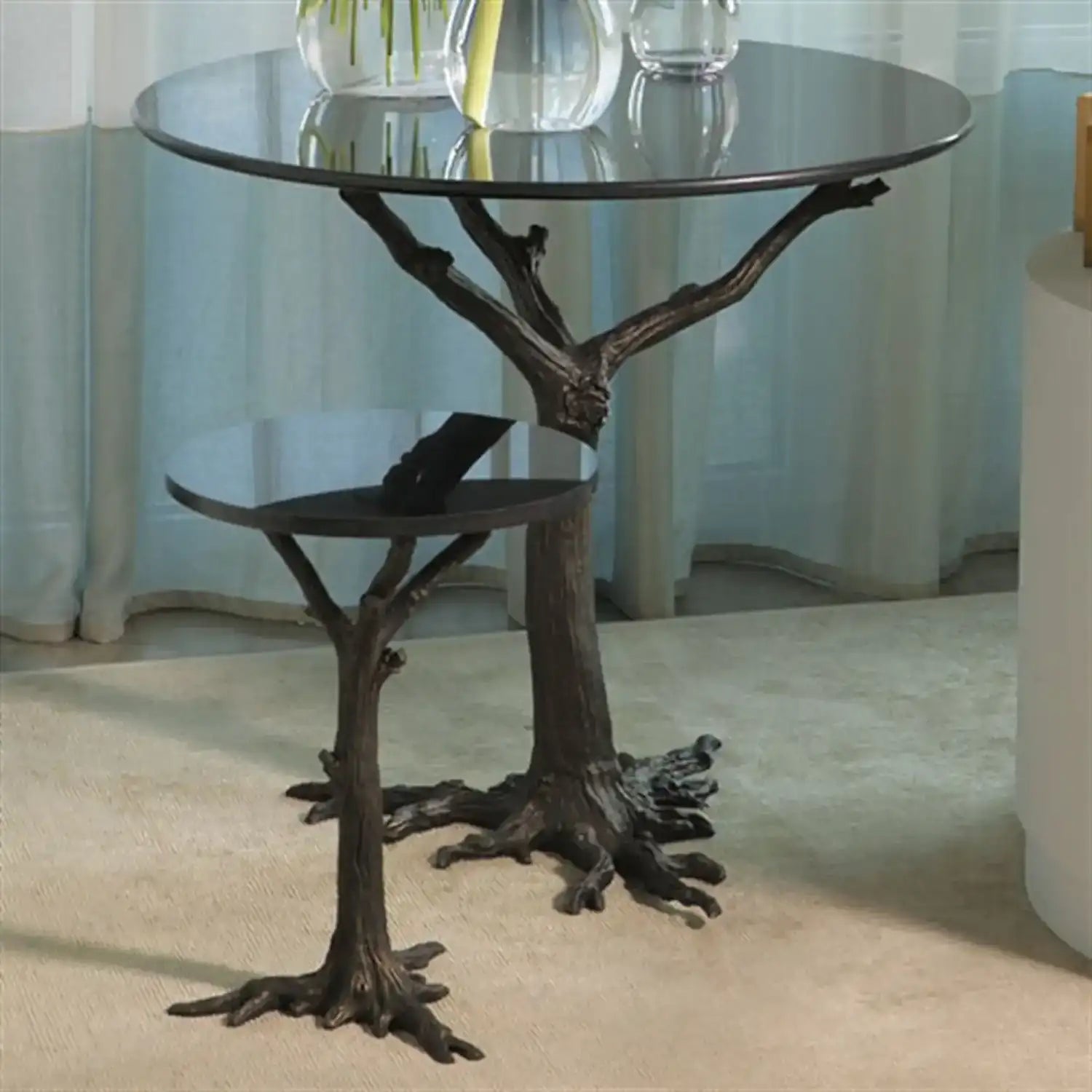 GLOBAL VIEWS FAUX BOIS SIDE TABLE - Side
