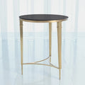 GLOBAL VIEWS ROUND FRENCH SQUARE LEG TABLE - Side