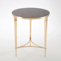GLOBAL VIEWS ROUND FRENCH SQUARE LEG TABLE - Side
