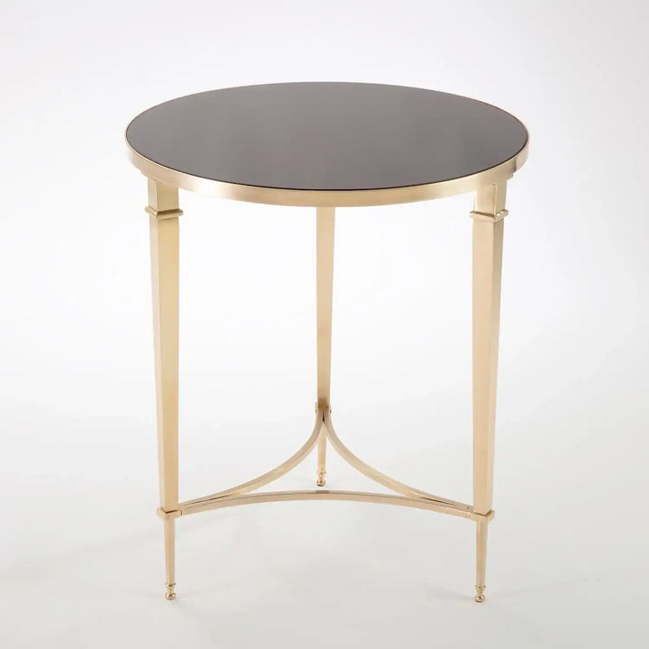 GLOBAL VIEWS ROUND FRENCH SQUARE LEG TABLE - Side