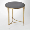 GLOBAL VIEWS ROUND FRENCH SQUARE LEG TABLE - Side