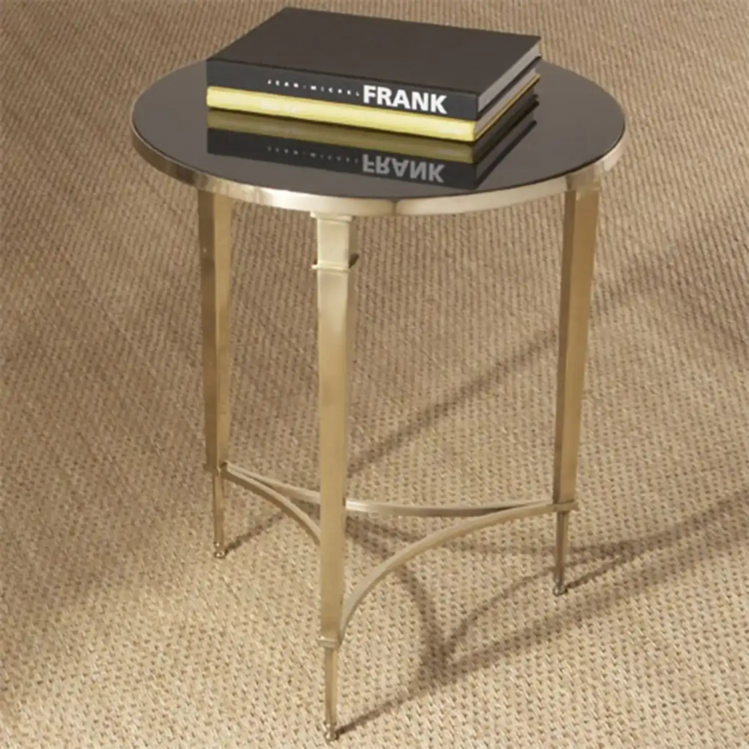 GLOBAL VIEWS ROUND FRENCH SQUARE LEG TABLE - Side