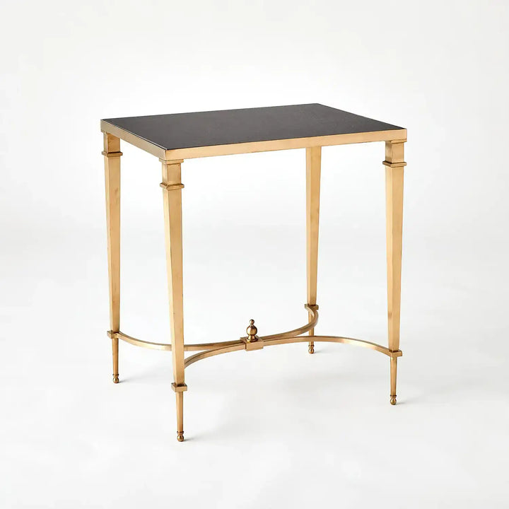 GLOBAL VIEWS RECTANGULAR FRENCH SQUARE LEG TABLE - Side