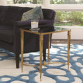 GLOBAL VIEWS RECTANGULAR FRENCH SQUARE LEG TABLE - Side