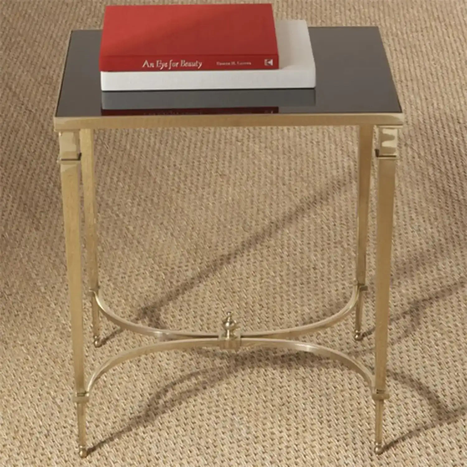 GLOBAL VIEWS RECTANGULAR FRENCH SQUARE LEG TABLE - Side