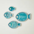GLOBAL VIEWS BLUE FISH PLATE - Decorative Accents