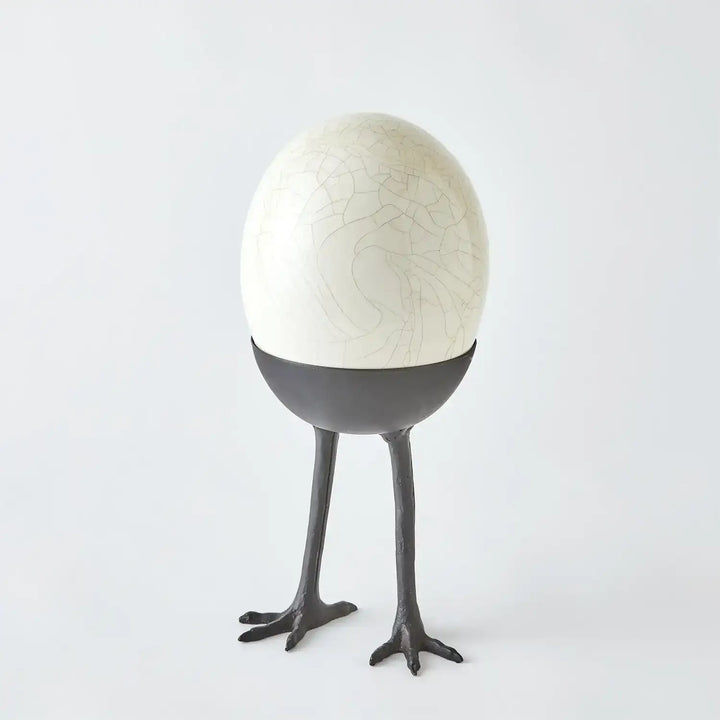 GLOBAL VIEWS OSTRICH EGG ON LEGS - Decorative Accents