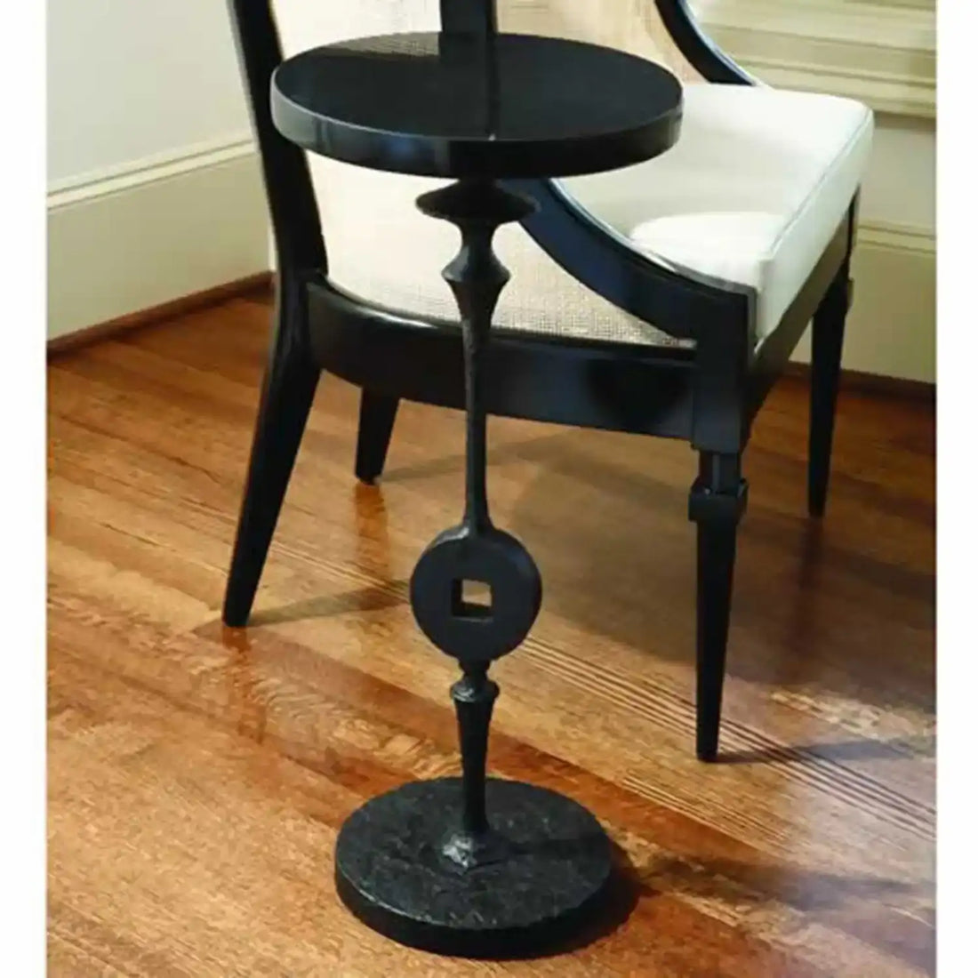 GLOBAL VIEWS ARTISAN SQUARE PEG ACCENT TABLE - Side