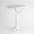 GLOBAL VIEWS WHITE FAUX BOIS SIDE TABLE - Side