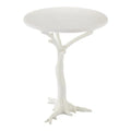 GLOBAL VIEWS WHITE FAUX BOIS SIDE TABLE - Side