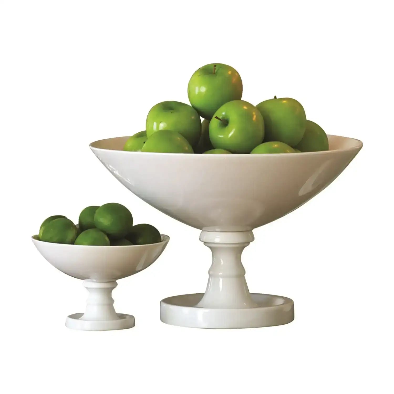GLOBAL VIEWS WHITE GRAND PEDESTAL BOWL - Decorative Accents
