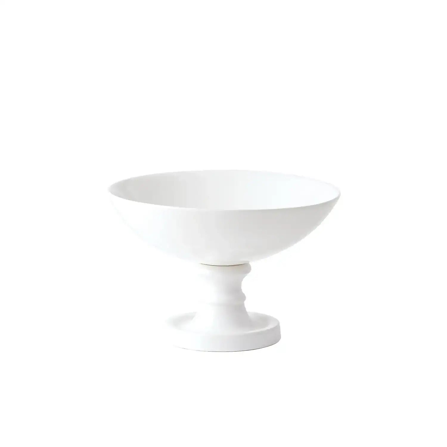 GLOBAL VIEWS WHITE PEDESTAL BOWL - Decorative Accents