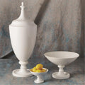GLOBAL VIEWS WHITE PEDESTAL BOWL - Decorative Accents
