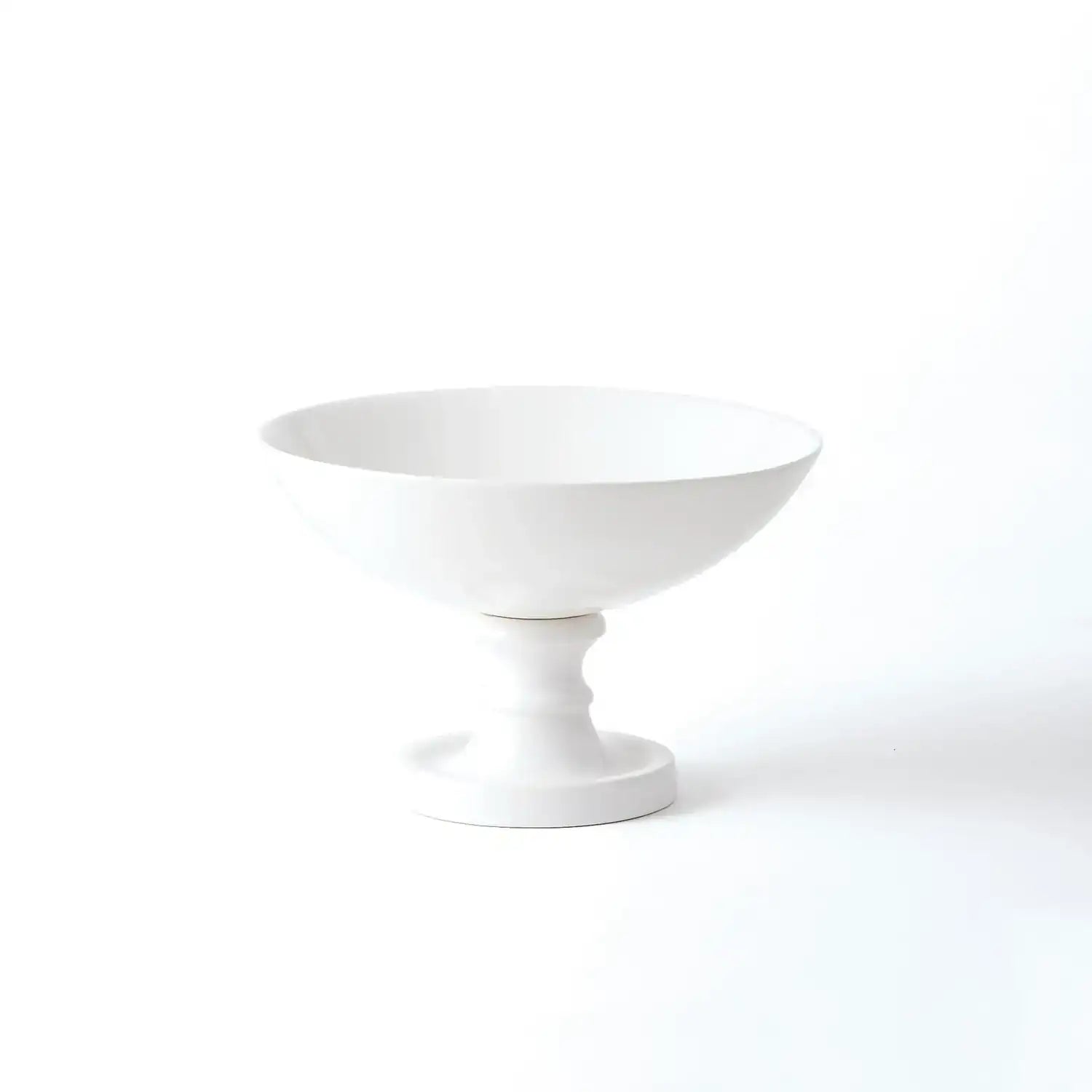 GLOBAL VIEWS WHITE PEDESTAL BOWL - Decorative Accents