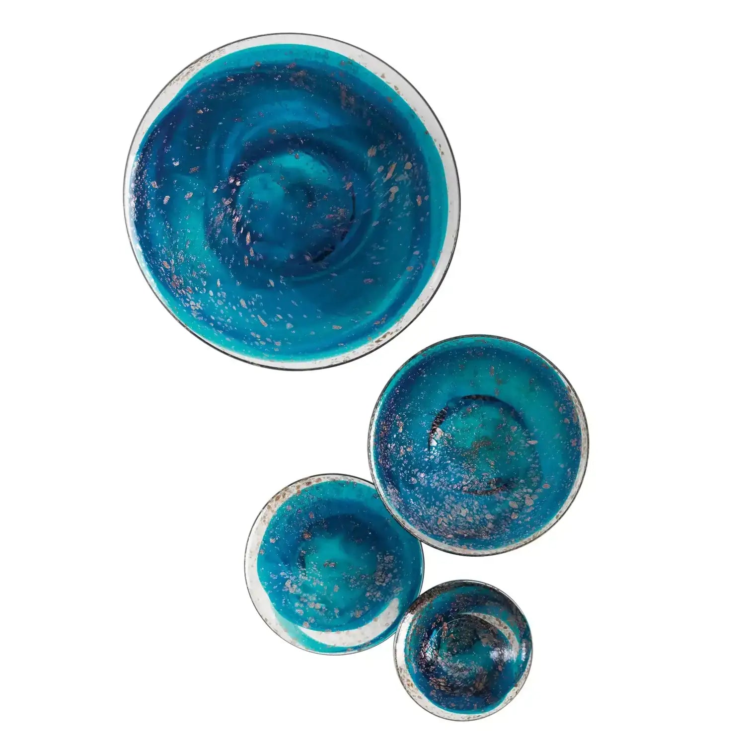 GLOBAL VIEWS S/4 GLASS WALL MUSHROOMS - Decorative Accents
