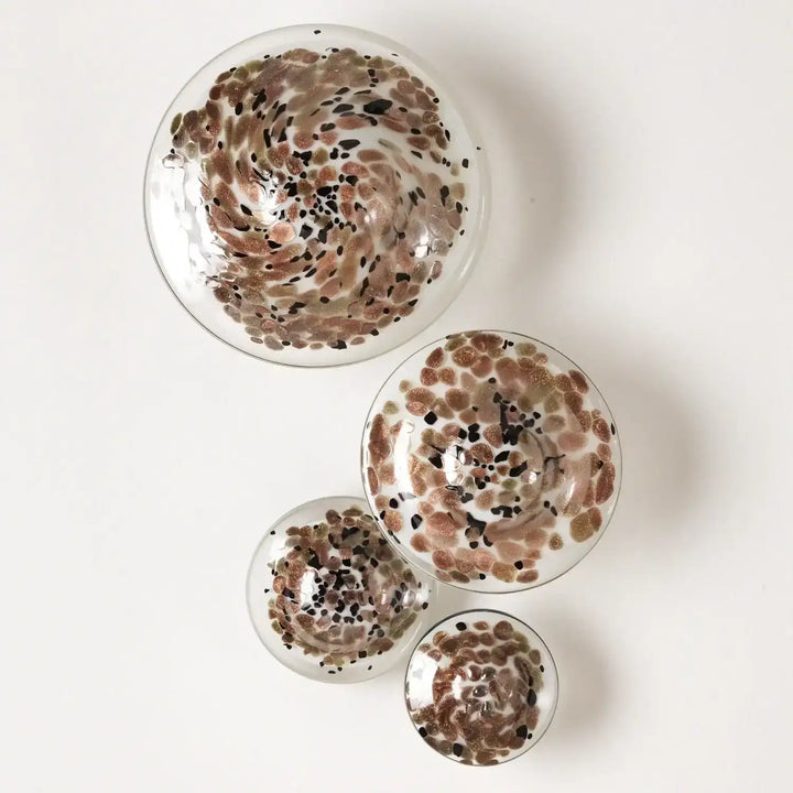 GLOBAL VIEWS S/4 GLASS WALL MUSHROOMS - Decorative Accents