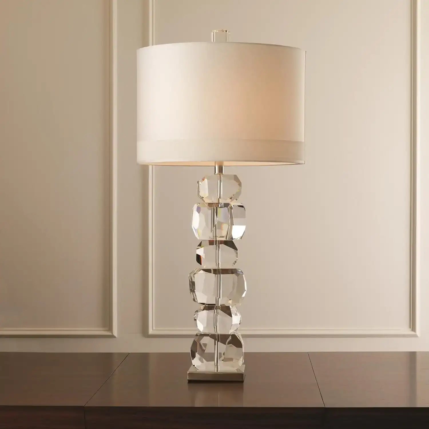 GLOBAL VIEWS, STACKED GEMSTONE LAMP, TABLE LAMPS