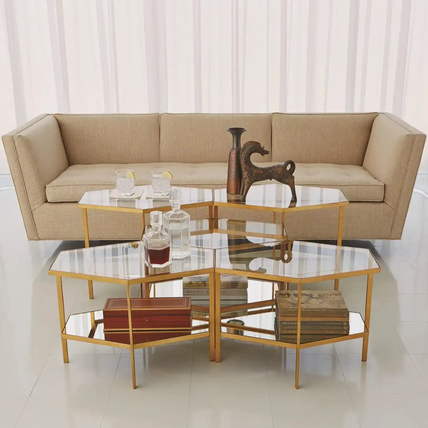 GLOBAL VIEWS HEXAGON TABLE - Side