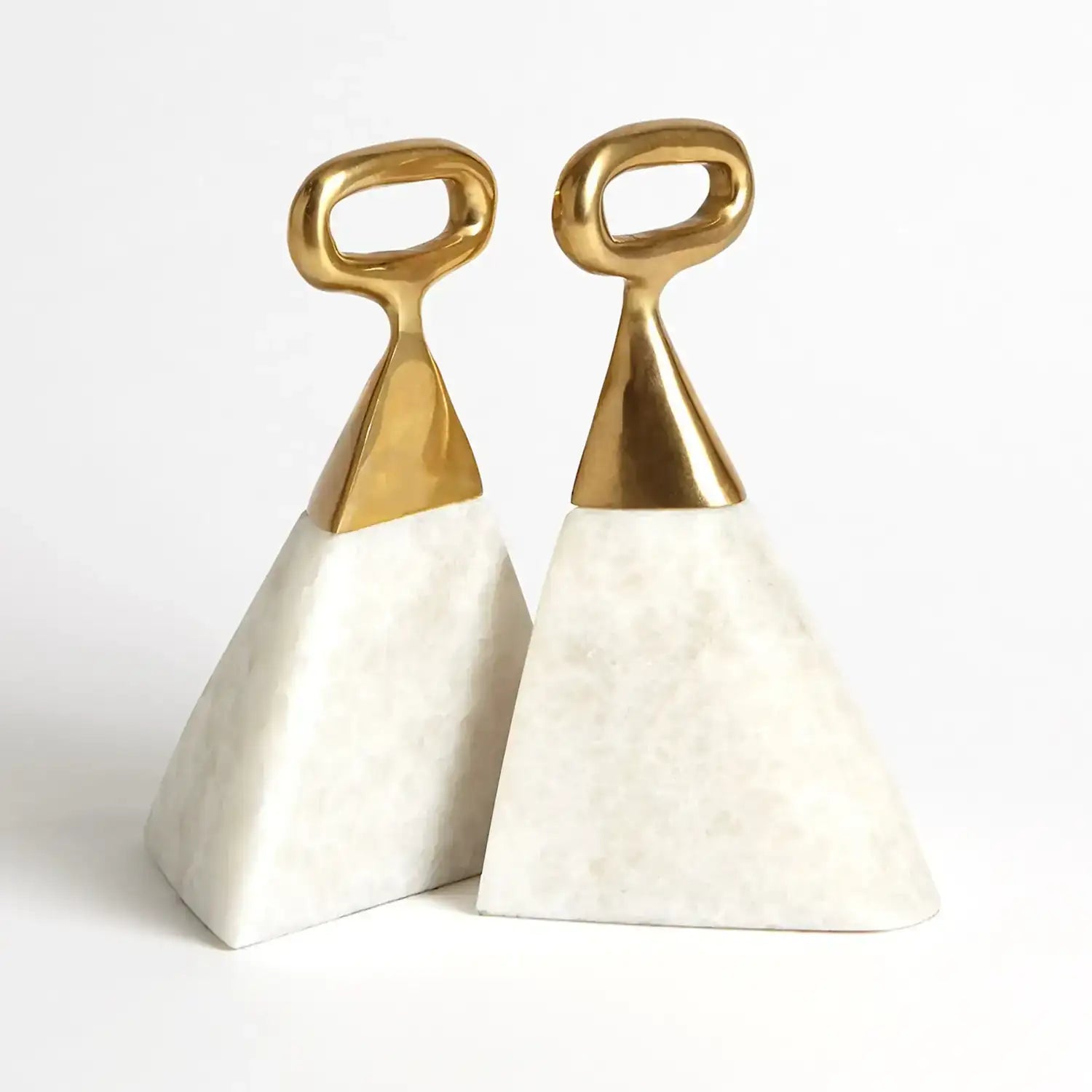 GLOBAL VIEWS EQUESTRIAN MARBLE BOOKENDS - Decorative Accents