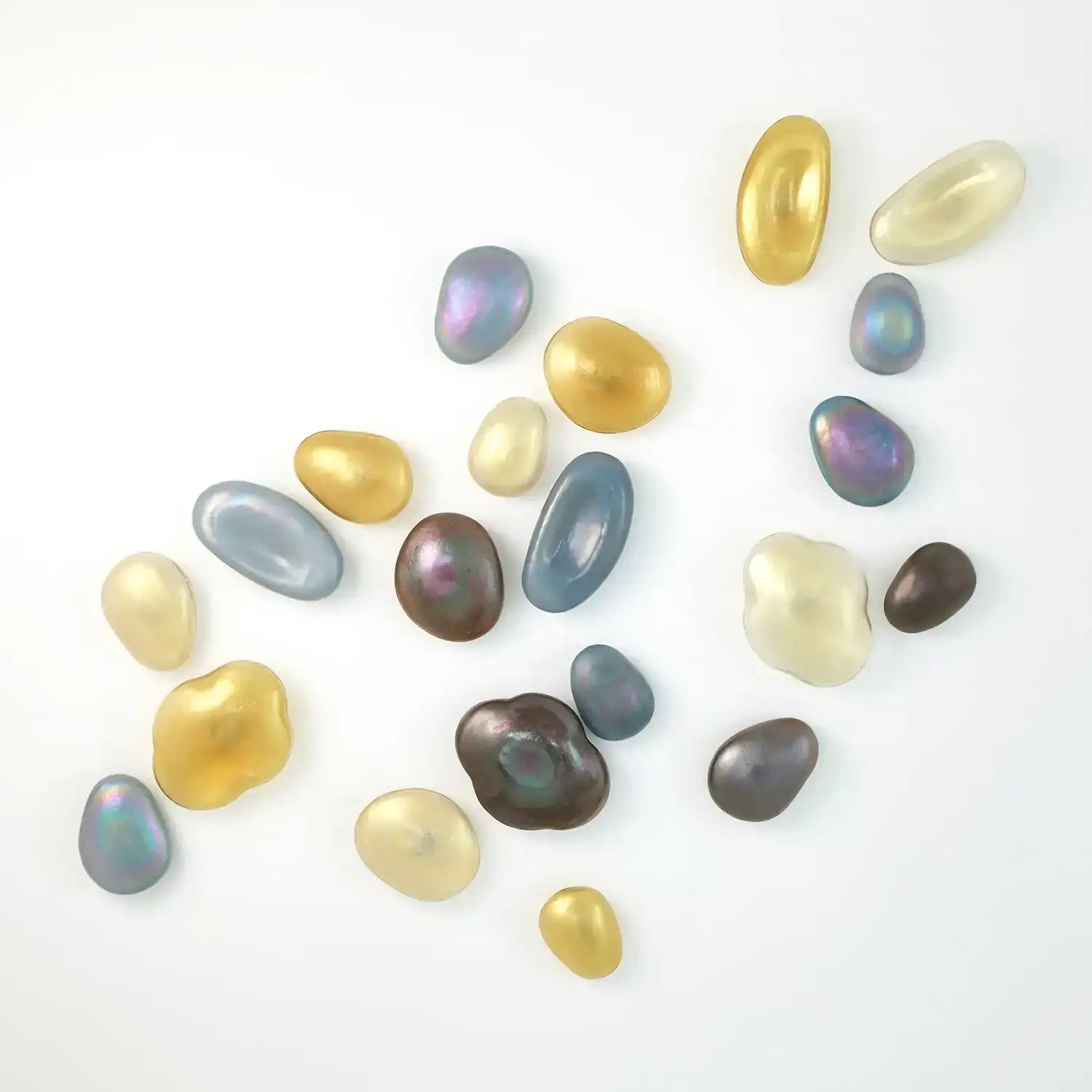 GLOBAL VIEWS S/5 GLASS WALL GEMS - Decorative Accents