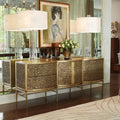GLOBAL VIEWS, FLUTED CRYSTAL COLUMN TABLE LAMP, TABLE LAMPS