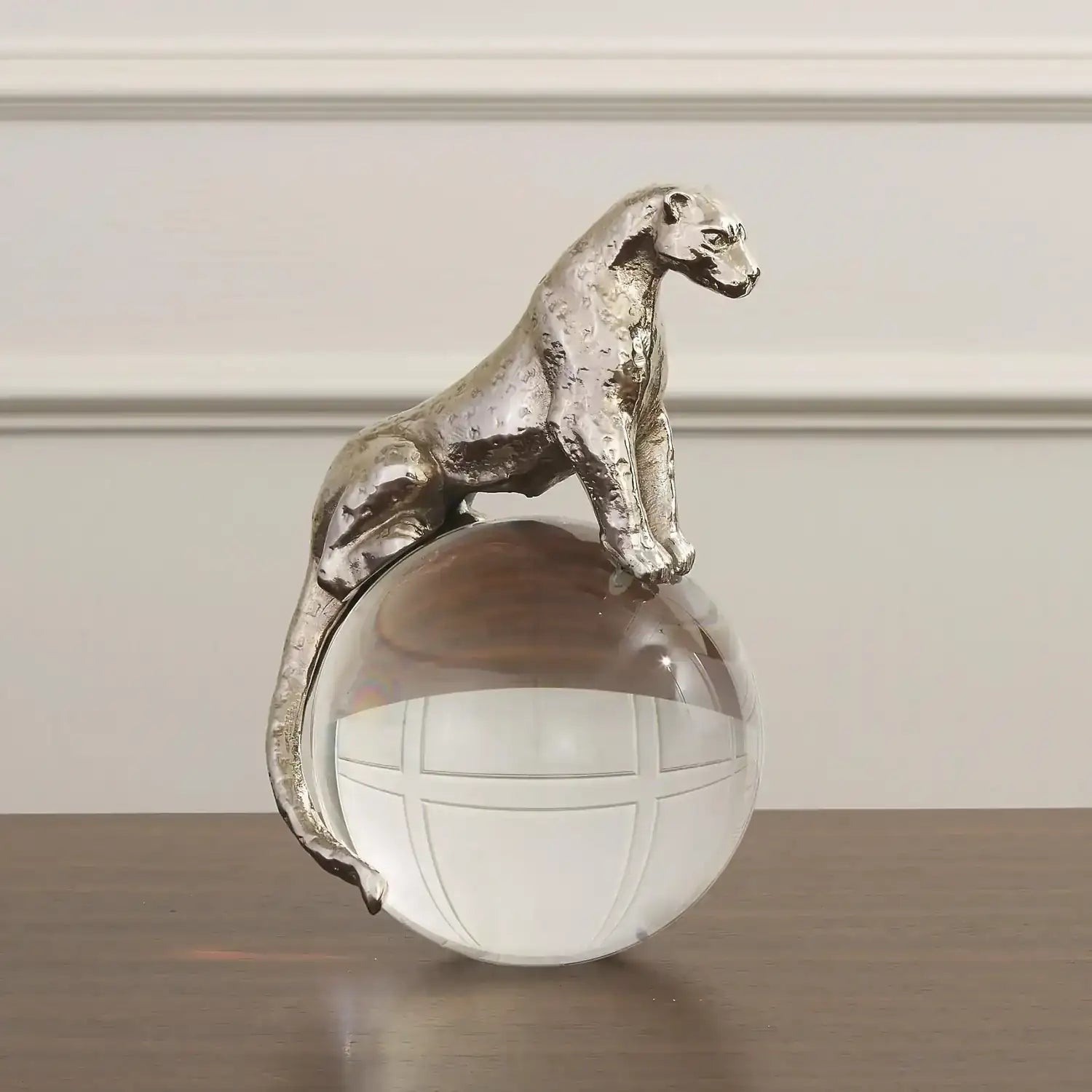 GLOBAL VIEWS JAGUAR ON CRYSTAL SPHERE - Decorative Accents