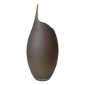 GLOBAL VIEWS FROSTED GREY VASE W/AMBER CASING - Art