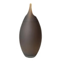GLOBAL VIEWS FROSTED GREY VASE W/AMBER CASING - Art
