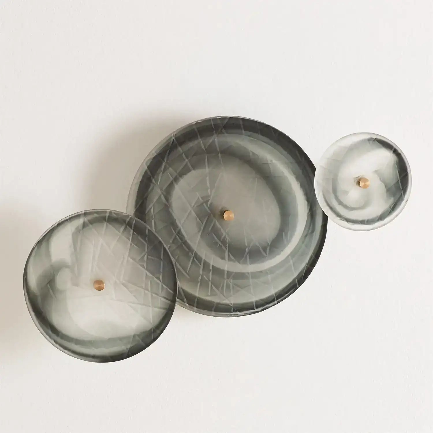 GLOBAL VIEWS S/3 CROSSHATCHED WALL DISCS - Decorative Accents