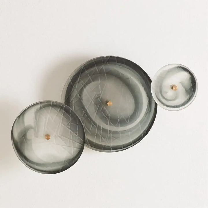 GLOBAL VIEWS S/3 CROSSHATCHED WALL DISCS - Decorative Accents