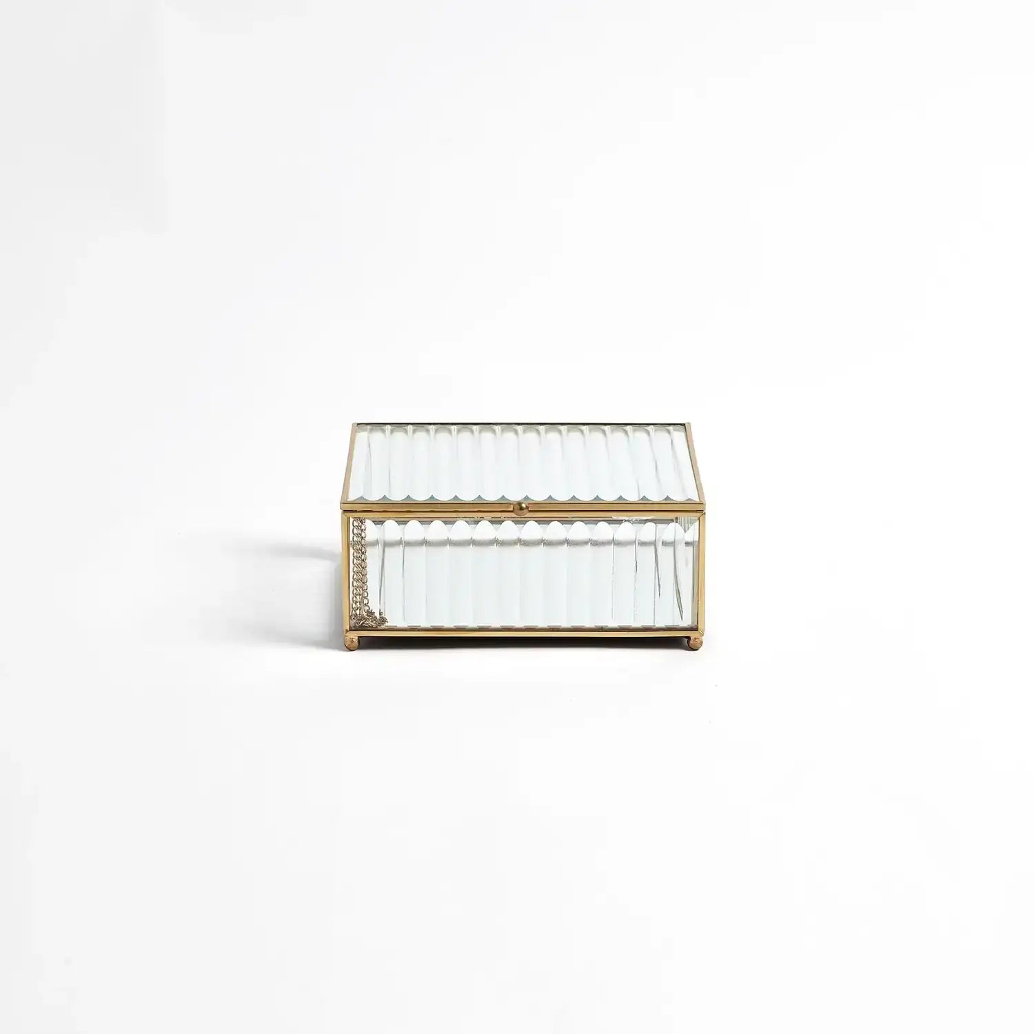 GLOBAL VIEWS REEDED GLASS BOX - Decorative Accents