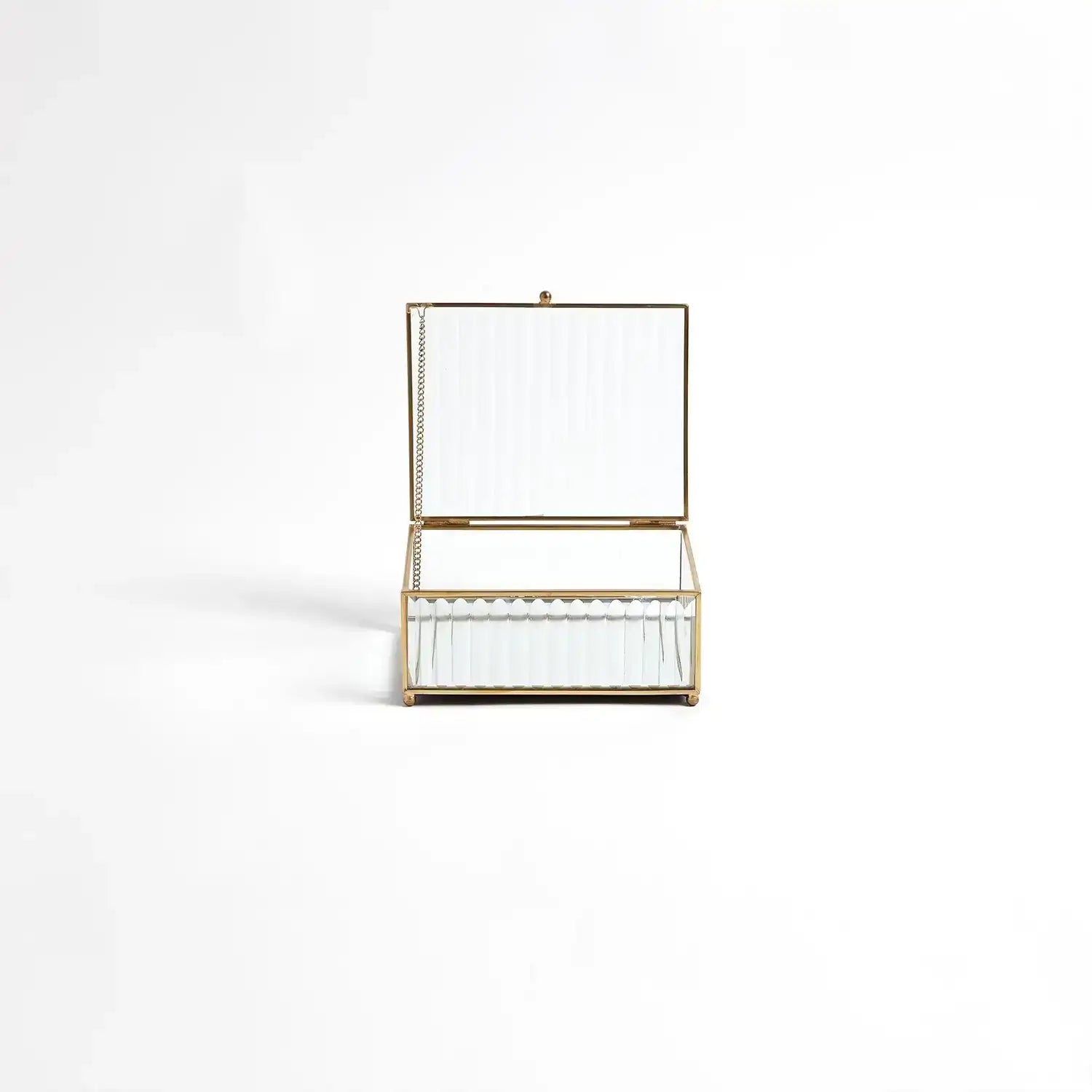 GLOBAL VIEWS REEDED GLASS BOX - Decorative Accents